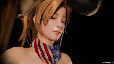 A Slick and Creamy Treat: Tina Devours Her Horse-like Lover's Dick