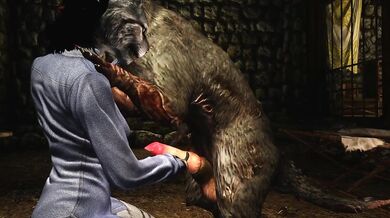 Skyrim Whore Filled with Sexual Desires Robs Beastly Monster's Semen