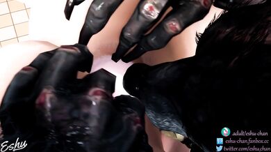 Lara's Virginity Taken by the Beastly Werewolf in 'Eshu-Chan'