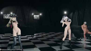 Fucking the Dancing Dee - Kashima & Bismarck in Kancolle MMD R18