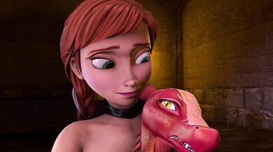 Elsa Anna's Monstrous Encounter: A Tale of Forbidden Lust
