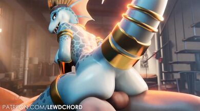 Lewdchord's Lizard Cowgirl Mounting