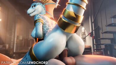 Lewdchord's Lizard Cowgirl Mounting