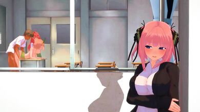 Naughty Nymphos Nina and Nora Nakano in a Five-Way Fuckfest with a Huge Black Cock [Peh-Koi]