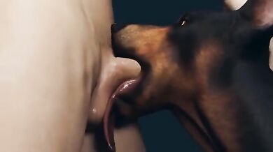 Deep Throating Doggy Style with a Hairy Beast