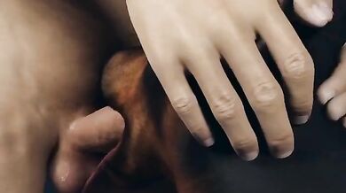 Deep Throating Doggy Style with a Hairy Beast