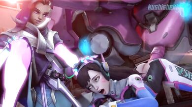 Rubbery Robot Romp - Pussy Pounding with D.Va's Giant Dildo