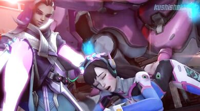 Rubbery Robot Romp - Pussy Pounding with D.Va's Giant Dildo