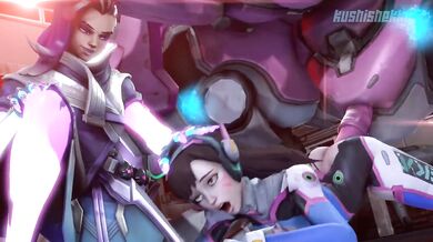 Rubbery Robot Romp - Pussy Pounding with D.Va's Giant Dildo