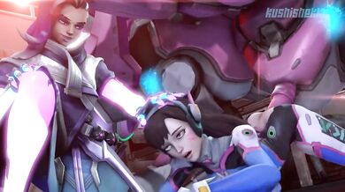 Rubbery Robot Romp - Pussy Pounding with D.Va's Giant Dildo