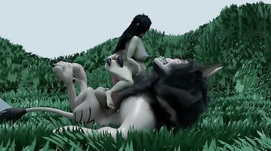 Howl-ing for More: Girl Gets Gangbanged by Lycanthropes (Silent Trial)