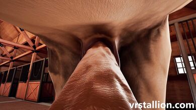 Virtual Reality POV Deepthroating with a Horse