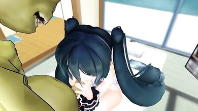 [Chibitayo] Disgusting Perverted Bastard Fucks Miku