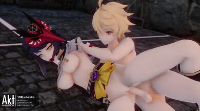 Dominatrix Kujou Sara takes on the powerful Akt in an intense BDSM romp