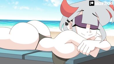 Audrey's Sunbathing Adventures in 4K [Hagen Toons]