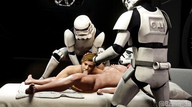 Obi-Wan Kenobi's Stormtrooper Fantasy Fulfilled by Rough Butt Play