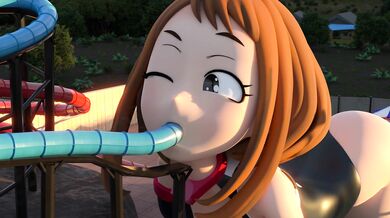 Huge Cock Fucks Nerdy Schoolgirl Ochako Uraraka in the Ass