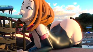 Huge Cock Fucks Nerdy Schoolgirl Ochako Uraraka in the Ass