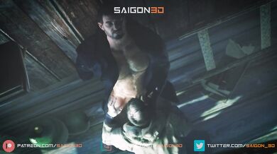 Ethan Winters & Chris Redfield: Resident Evil Threesome Fuck Fest