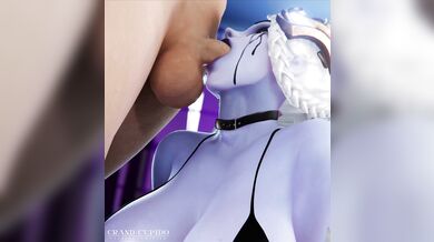 Widowmaker's Ravenous Throat Gets Violated by the Huge Cock of a Stranger