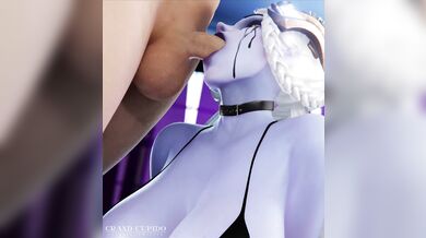 Widowmaker's Ravenous Throat Gets Violated by the Huge Cock of a Stranger