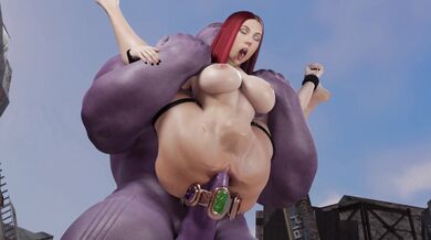Black Widow and Thanos Get Tied Up and Fucked Hard in a Full Nelson Position