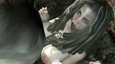 Titfucking on a Balcony