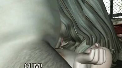 Titfucking on a Balcony