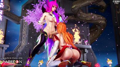 (Uncensored) Star Guardian Xayah and Miss Fortune in a Hardcore BJ Action