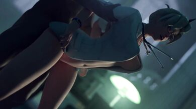 Sucking and Fucking Overwatch Mercy's Clothed Body in Doggystyle Porn!