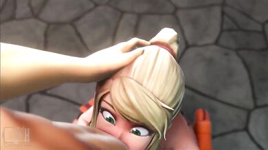 Samus' oral obsession with the massive shaft