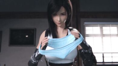 Tifa Gets Caught Showing Her Panties in a Censored Hentai Video.
