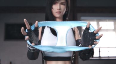 Tifa Gets Caught Showing Her Panties in a Censored Hentai Video.
