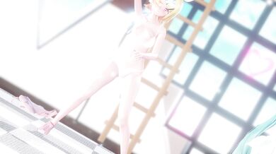 Miku and Rin - Lap Tapping Love Underwear Uncensored