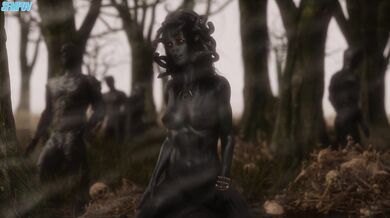 Meditating Medusa (Stone Version)