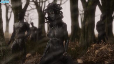 Meditating Medusa (Stone Version)