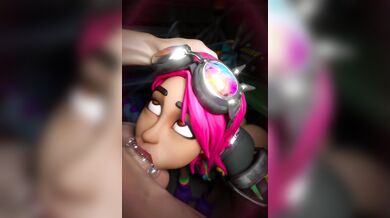 'Bright Bombshell with Amazing Boobs Splashes in 3D!'