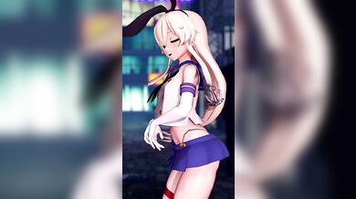 Jizz Volcano on a Train: Shimakaze's Explosive Orgasmic Adventure [MMD Hentai]