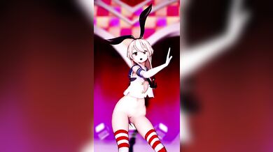 Shimakaze's Slutty Spread-Eagle Fuck Fest [MMD R18]