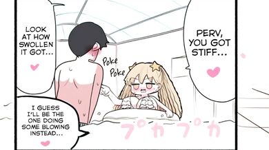 Tiny Babe's Hand-drawn Cartoon Adventure: A Semen Eating Orgy