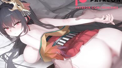 Busty Anime Babe Takes on Big Dicked Enemies in 'Taihou Azur Lane'