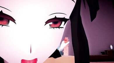 - Ebony haired psycho seductress forces sex