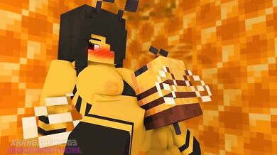 Lily's Pussy Swarmed by Horny Bees in The Hive