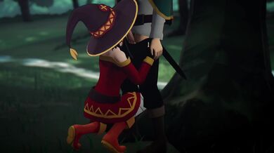 Megumin and Konosuba's Anal Gangbang Adventures with Chun-Li and Asuka
