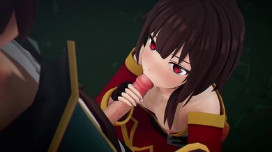Megumin and Konosuba's Anal Gangbang Adventures with Chun-Li and Asuka