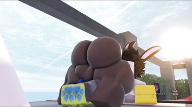 Luscious Futa Rabbit Fucks a Stuffed Toy to Satisfy Her Urges