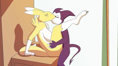 Giving head to the Digimon girls