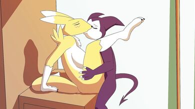 Giving head to the Digimon girls