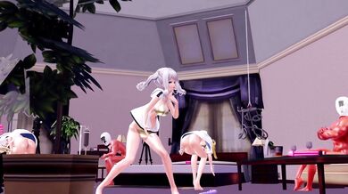 Golden Bikini Fiesta: Shimakaze, Prinz & Kashima Get Naughty with Yamamoto