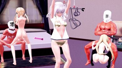 Golden Bikini Fiesta: Shimakaze, Prinz & Kashima Get Naughty with Yamamoto